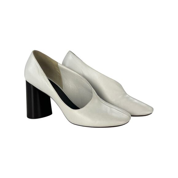 Celine White Block Heels - Picture 1 of 7